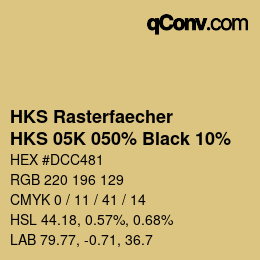 Color code: HKS Rasterfaecher - HKS 05K 050% Black 10% | qconv.com
