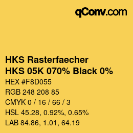 Code couleur: HKS Rasterfaecher - HKS 05K 070% Black 0% | qconv.com