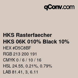 Código de color: HKS Rasterfaecher - HKS 06K 010% Black 10% | qconv.com