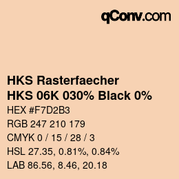 Color code: HKS Rasterfaecher - HKS 06K 030% Black 0% | qconv.com