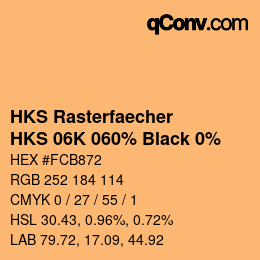 Code couleur: HKS Rasterfaecher - HKS 06K 060% Black 0% | qconv.com