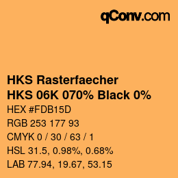Color code: HKS Rasterfaecher - HKS 06K 070% Black 0% | qconv.com