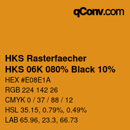 Color code: HKS Rasterfaecher - HKS 06K 080% Black 10% | qconv.com