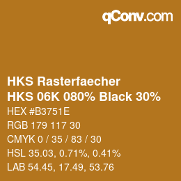 Código de color: HKS Rasterfaecher - HKS 06K 080% Black 30% | qconv.com