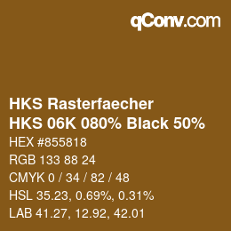 Código de color: HKS Rasterfaecher - HKS 06K 080% Black 50% | qconv.com