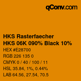 Color code: HKS Rasterfaecher - HKS 06K 090% Black 10% | qconv.com