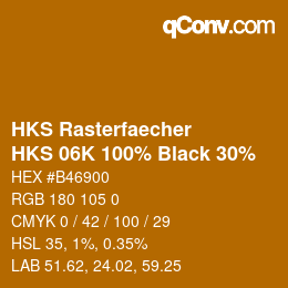 Código de color: HKS Rasterfaecher - HKS 06K 100% Black 30% | qconv.com