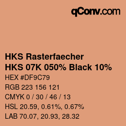 Code couleur: HKS Rasterfaecher - HKS 07K 050% Black 10% | qconv.com