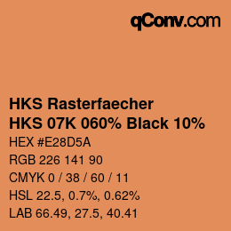 Code couleur: HKS Rasterfaecher - HKS 07K 060% Black 10% | qconv.com