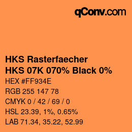 Farbcode: HKS Rasterfaecher - HKS 07K 070% Black 0% | qconv.com