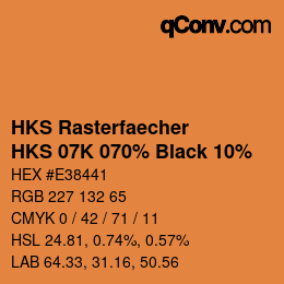 カラーコード: HKS Rasterfaecher - HKS 07K 070% Black 10% | qconv.com