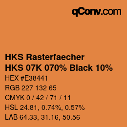 Color code: HKS Rasterfaecher - HKS 07K 070% Black 10% | qconv.com