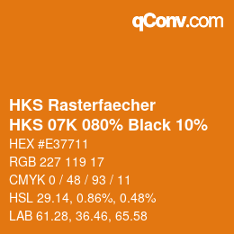 Color code: HKS Rasterfaecher - HKS 07K 080% Black 10% | qconv.com