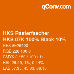 Código de color: HKS Rasterfaecher - HKS 07K 100% Black 10% | qconv.com