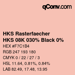 Farbcode: HKS Rasterfaecher - HKS 08K 030% Black 0% | qconv.com