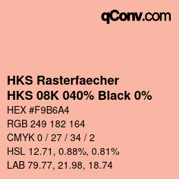 Color code: HKS Rasterfaecher - HKS 08K 040% Black 0% | qconv.com