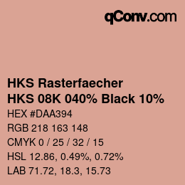 カラーコード: HKS Rasterfaecher - HKS 08K 040% Black 10% | qconv.com