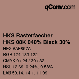 Color code: HKS Rasterfaecher - HKS 08K 040% Black 30% | qconv.com