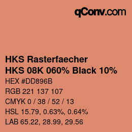 Color code: HKS Rasterfaecher - HKS 08K 060% Black 10% | qconv.com