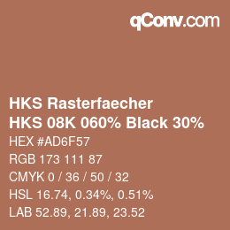 Código de color: HKS Rasterfaecher - HKS 08K 060% Black 30% | qconv.com