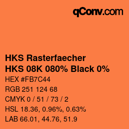 Color code: HKS Rasterfaecher - HKS 08K 080% Black 0% | qconv.com