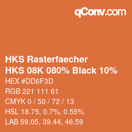 Farbcode: HKS Rasterfaecher - HKS 08K 080% Black 10% | qconv.com