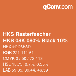 カラーコード: HKS Rasterfaecher - HKS 08K 080% Black 10% | qconv.com