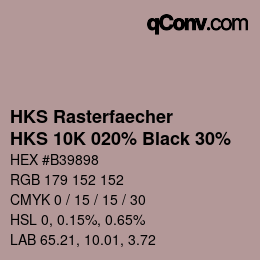 Código de color: HKS Rasterfaecher - HKS 10K 020% Black 30% | qconv.com
