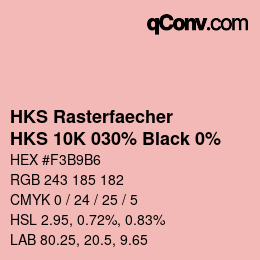 Code couleur: HKS Rasterfaecher - HKS 10K 030% Black 0% | qconv.com