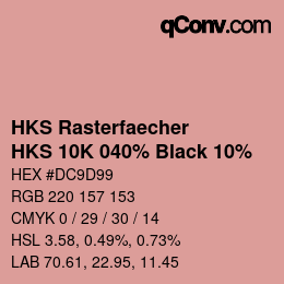 Código de color: HKS Rasterfaecher - HKS 10K 040% Black 10% | qconv.com