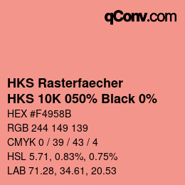 Color code: HKS Rasterfaecher - HKS 10K 050% Black 0% | qconv.com