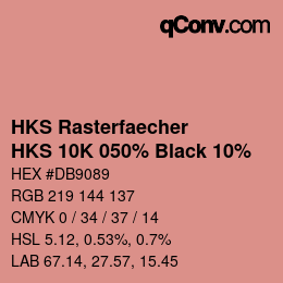 Color code: HKS Rasterfaecher - HKS 10K 050% Black 10% | qconv.com