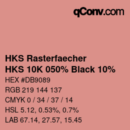 Code couleur: HKS Rasterfaecher - HKS 10K 050% Black 10% | qconv.com