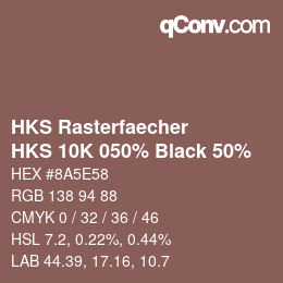 Código de color: HKS Rasterfaecher - HKS 10K 050% Black 50% | qconv.com