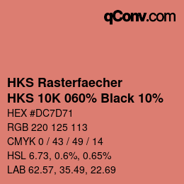Color code: HKS Rasterfaecher - HKS 10K 060% Black 10% | qconv.com