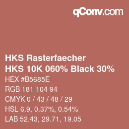 Color code: HKS Rasterfaecher - HKS 10K 060% Black 30% | qconv.com
