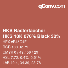 Color code: HKS Rasterfaecher - HKS 10K 070% Black 30% | qconv.com