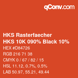 Color code: HKS Rasterfaecher - HKS 10K 090% Black 10% | qconv.com