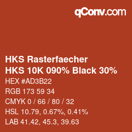 Color code: HKS Rasterfaecher - HKS 10K 090% Black 30% | qconv.com