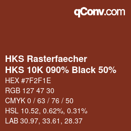 Color code: HKS Rasterfaecher - HKS 10K 090% Black 50% | qconv.com