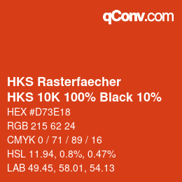 Color code: HKS Rasterfaecher - HKS 10K 100% Black 10% | qconv.com