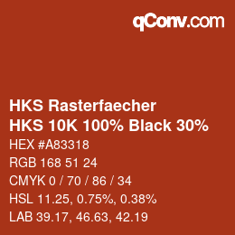 Color code: HKS Rasterfaecher - HKS 10K 100% Black 30% | qconv.com