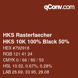 Color code: HKS Rasterfaecher - HKS 10K 100% Black 50% | qconv.com