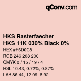 Code couleur: HKS Rasterfaecher - HKS 11K 030% Black 0% | qconv.com