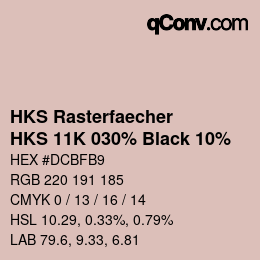 Color code: HKS Rasterfaecher - HKS 11K 030% Black 10% | qconv.com
