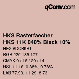Farbcode: HKS Rasterfaecher - HKS 11K 040% Black 10% | qconv.com
