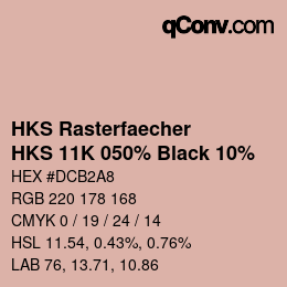 Color code: HKS Rasterfaecher - HKS 11K 050% Black 10% | qconv.com