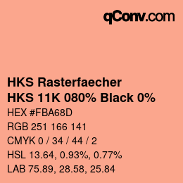 Farbcode: HKS Rasterfaecher - HKS 11K 080% Black 0% | qconv.com