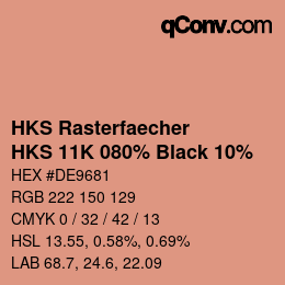 Farbcode: HKS Rasterfaecher - HKS 11K 080% Black 10% | qconv.com