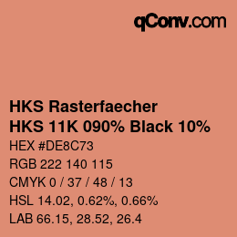 カラーコード: HKS Rasterfaecher - HKS 11K 090% Black 10% | qconv.com